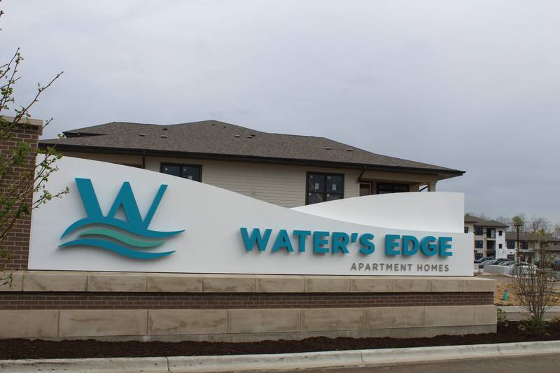 Development of the Water's Edge apartments and townhomes in Crystal Lake are underway as residents start to move into completed apartment units.