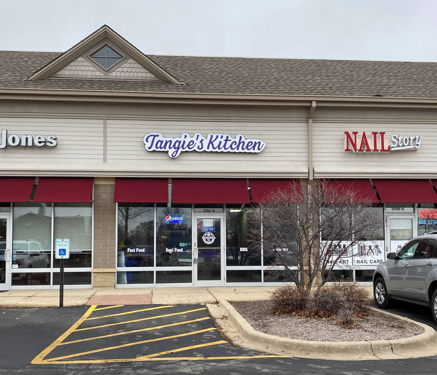 Tangie’s Kitchen is located at 3106 Three Oaks Road, Suite D, Cary.