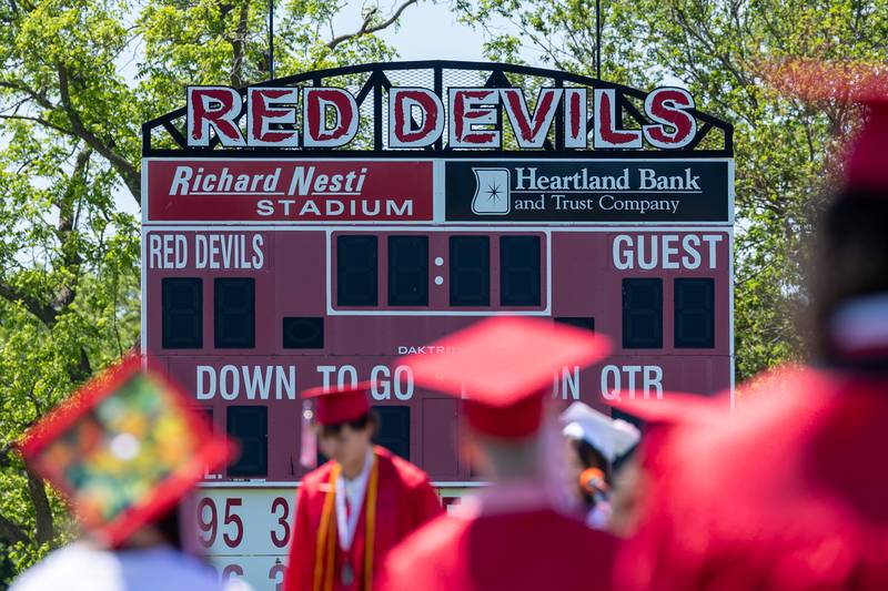 Graduates attend class of 2025 Hall High School graduation ceremony on Sunday, May 18, 2025 at Hall High School in Spring Valley.