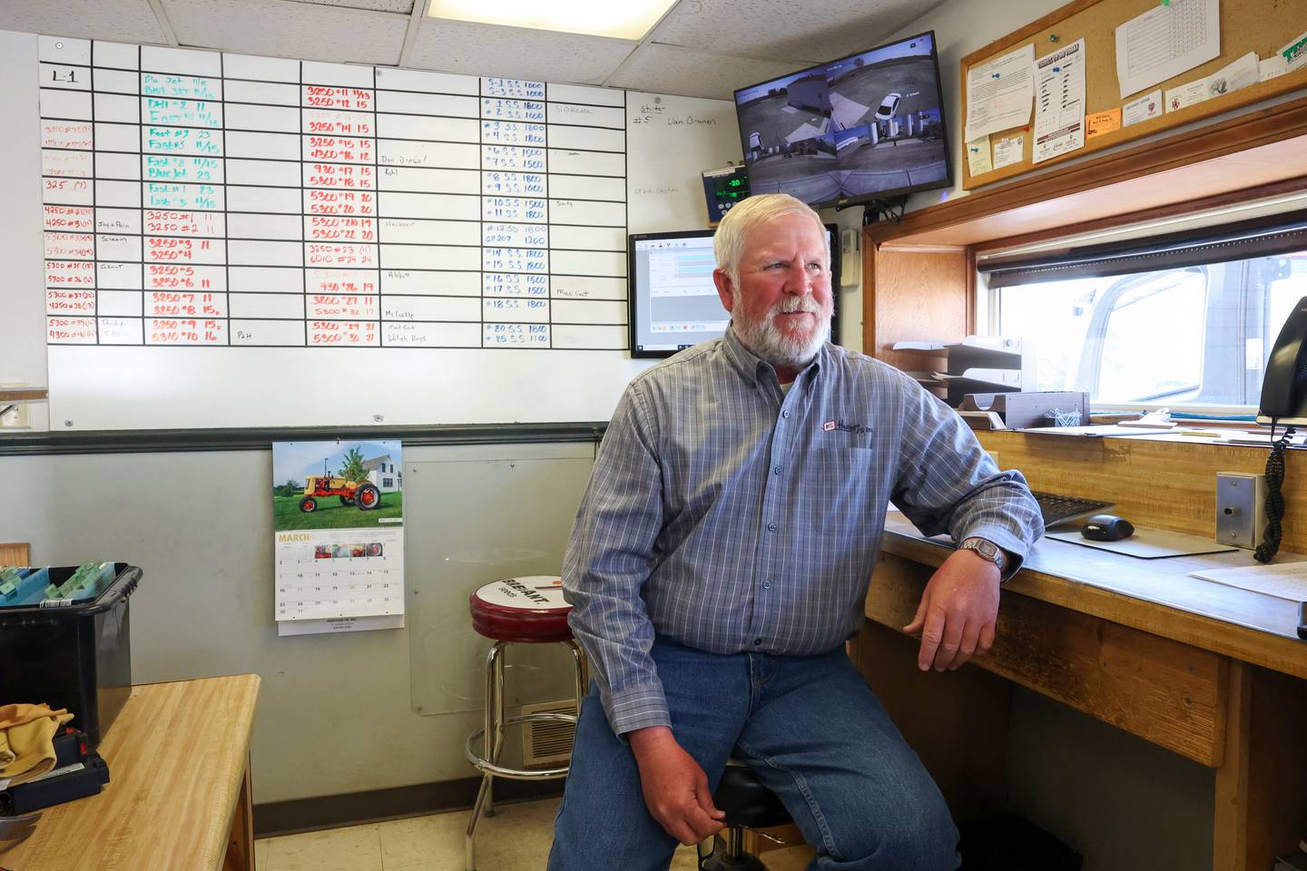 Jeff LaFollet, site manager of Heritage FS in St. George, sits in the office looking out at the recently expanded location.