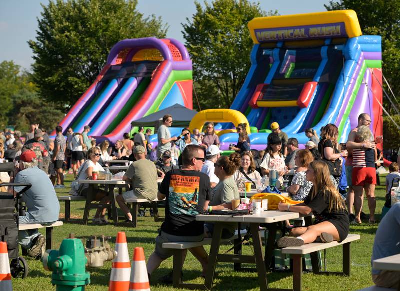Visitors to the Batavia MainStreet’s Block Party & Taste of Batavia sample food and drink while enjoying music and other entertainment on Sunday, Aug 31, 2025 in Batavia.