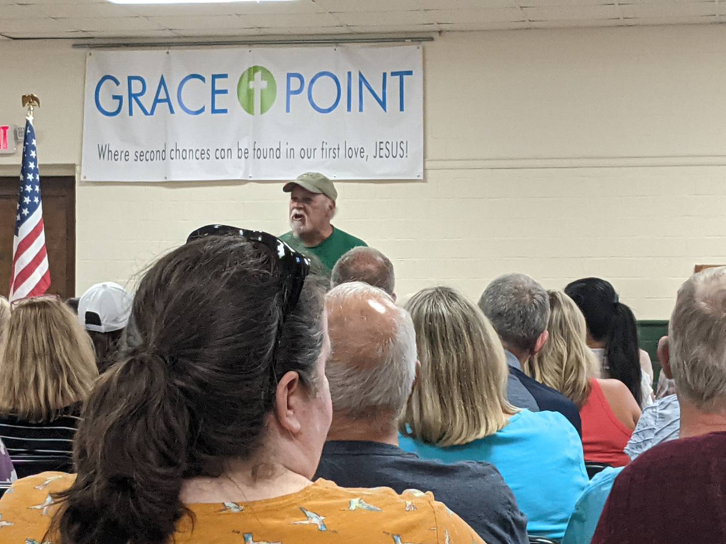 Business owner Bob Balayti speaks during the Dixon Public Library Board meeting July 11, 2022, calling for the removal of LGBTQ comic books from the library.