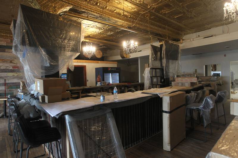 The Black Lung Brewing Company’s new location under construction inside the old Randolph Hotel on Lake Nippersink, also formerly known as Blueberry Hill, in Fox Lake on Monday, June 26, 2023. The small brewery from Round Lake Beach has started a Kickstarter fundraiser called, Black Lung Expansion to Fox Lake. The grand opening for Black Lung Brewery Fox Lake is on July 22nd from 3-5pm. 
Image by Candace H. Johnson for Shaw Local News Network
