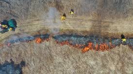 Photos: IDNR manages 300-acre prairie controlled burn near Oglesby