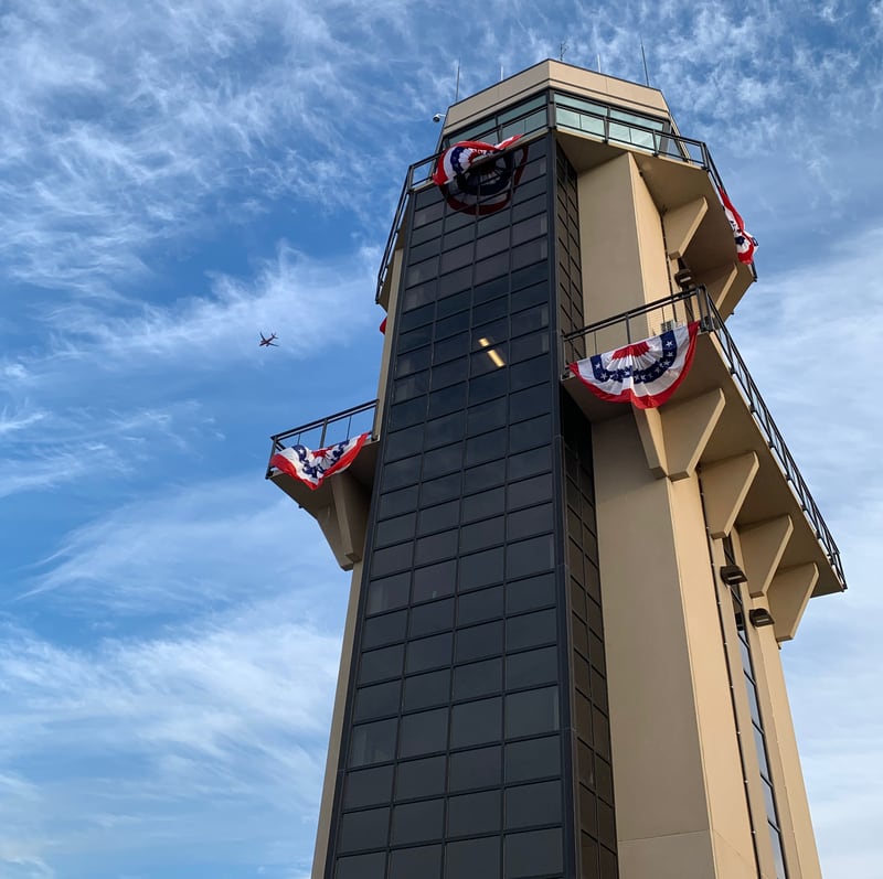 New air traffic control tower for Lewis University Airport in Romeoville. The tower is expected to begin operations Dec. 1, 2022.