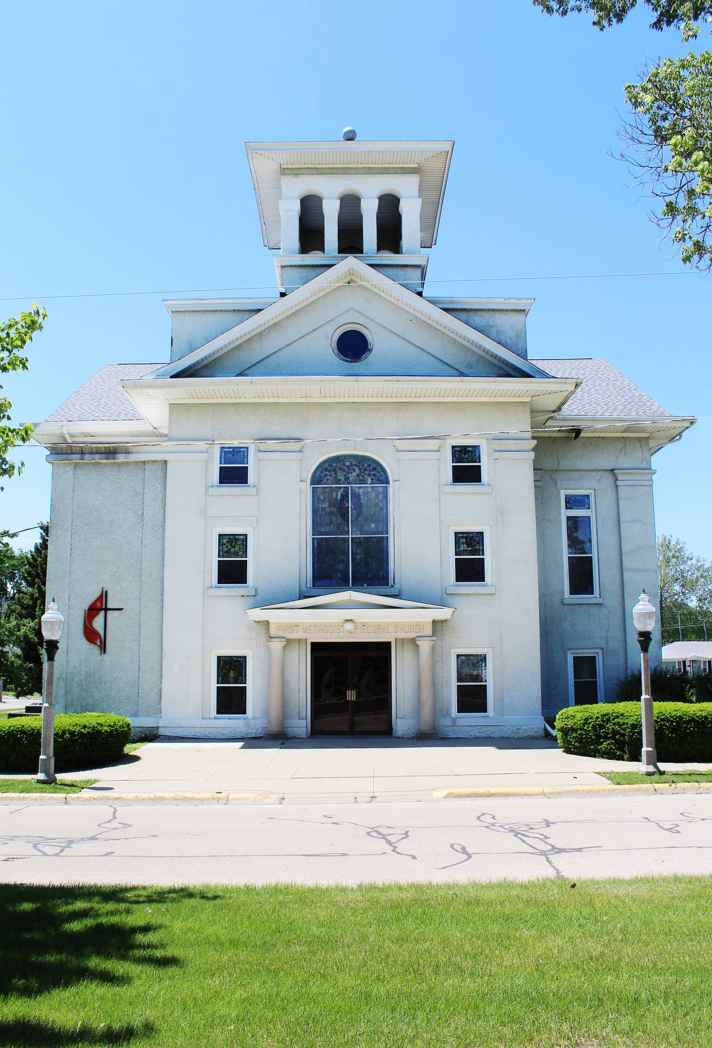 First United Methodist Church in Sterling was established in 1856 on the corner of Broadway and East Fifth St. The first Methodist services were held in town in 1838. The building took on its present look after a renovation in the 1910s.
