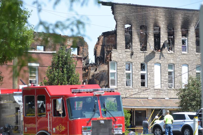 An early morning fire at 406 East Third Street in Sterling destroyed a 3-story building.