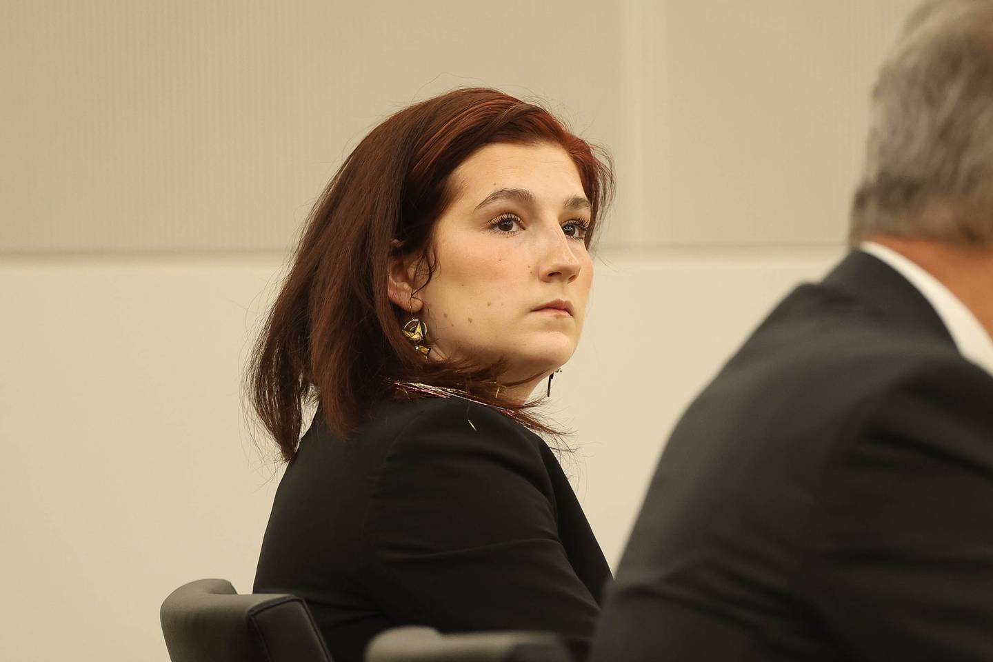 Joliet City Council member Juan Moreno’s attorney Anna Bertani attends a hearing Monday on the case challenging Joliet City Council member Juan Moreno's legitimacy to hold office. Monday, Dec. 8, 2025 at the Will County Courthouse in Joliet.