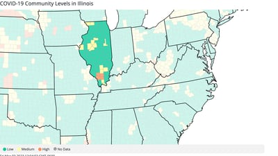 IDPH: 4 counties at ‘high’ COVID-19 risk; 14 at medium risk