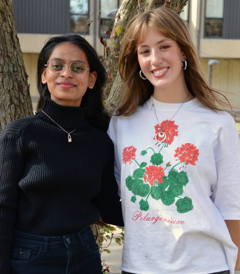 Bhawna (left) and Danica Scoma are Illinois Valley Community College’s first peer mentors, one of the peer programs appearing at colleges across the state to expand mental health services and choices.