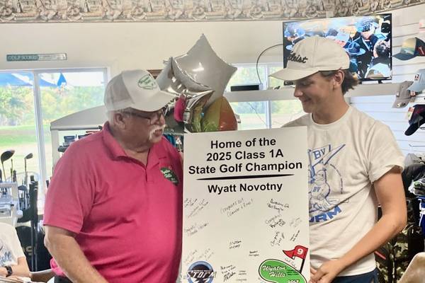 Wyaton Hills recognizes state champion Wyatt Novotny