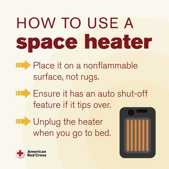 Red Cross urges safety with space heaters in winter months