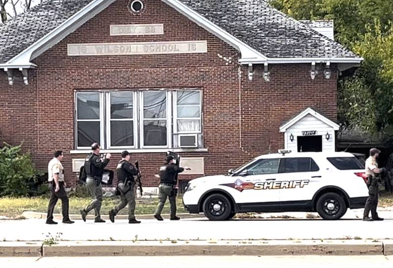 Will County sheriff's deputies conduct a search for suspected burglars on Monday, Oct. 14, 2024, at a property at 17104 Weber Road, Lockport Township, just north of Siegel's Cottonwood Farm.