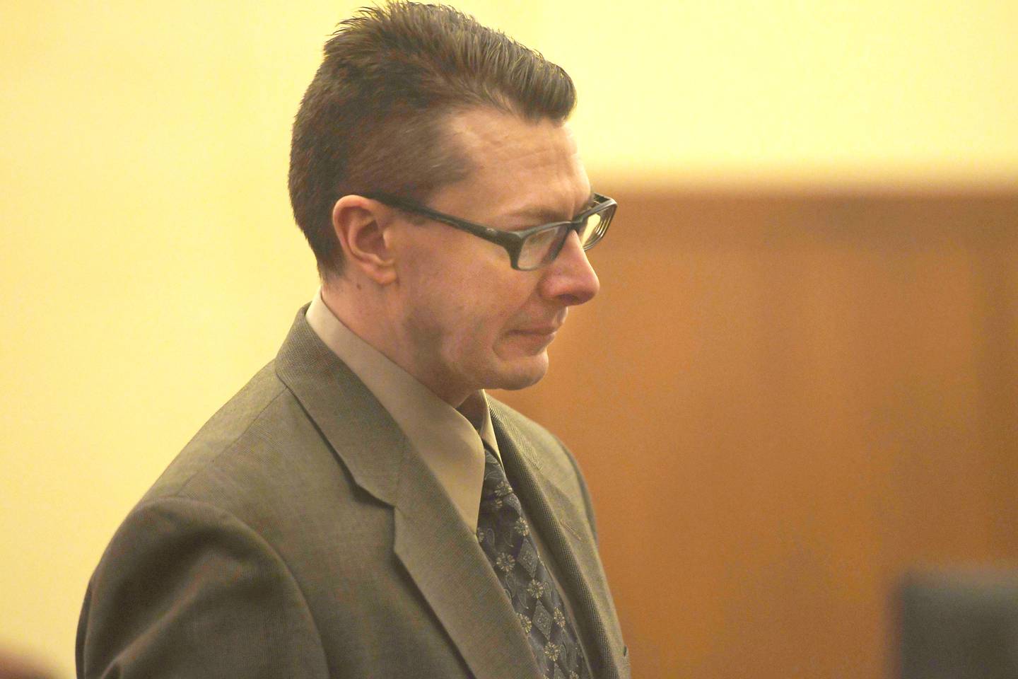 Duane C. Meyer enters an Ogle County courtroom on Tuesday, Jan. 20, 2026.