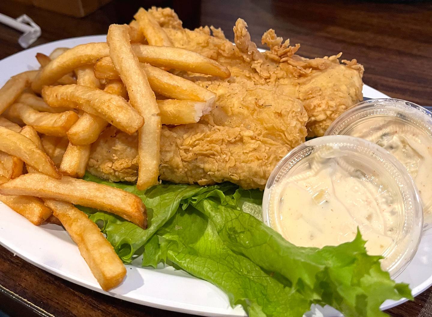 The fried cod special had flavorful, crispy batter.