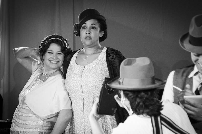 Chicago, The Play in ElginJocelyn Adamski (Roxie Hart). Elizabeth Kubis de Vries (Chi-Town Cindee), Yizleibis Barreto (Photographer), Joshua Dizon (Jake) (#3)