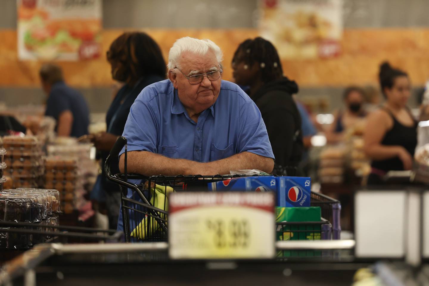 John Wish, of Joliet, shops at Tony’s Fresh Market grand opening in Joliet. Wednesday, June 28, 2022 in Joliet.