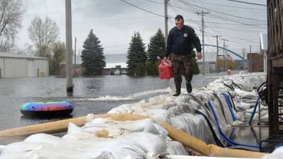 Firefighters busy keeping pumps fueled as Mississippi River crests in Savanna.