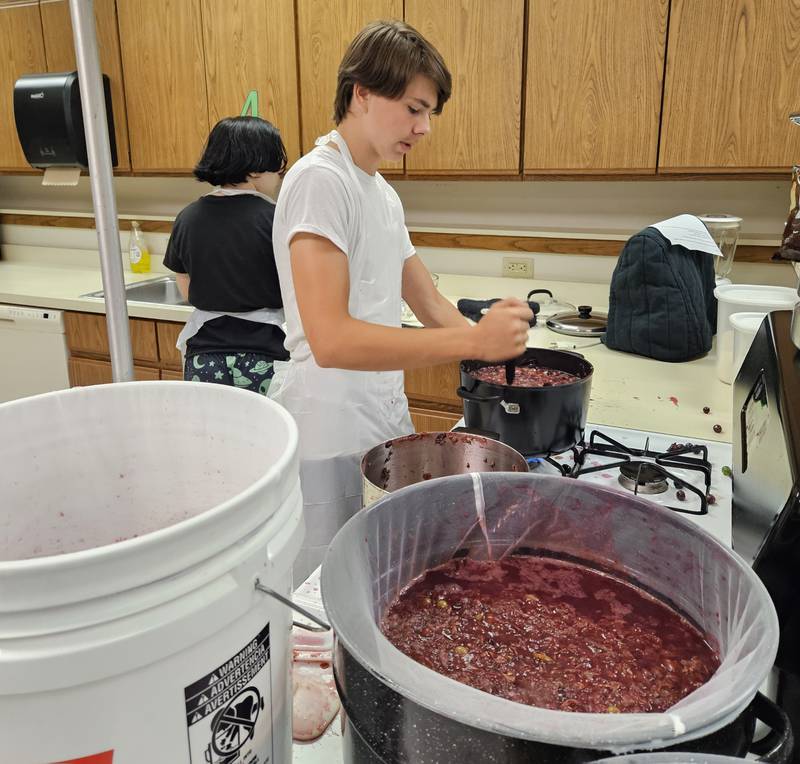 The bounty of grapes also yielded enough to repeat the process during the spring term, with another 120 pints expected to be made.