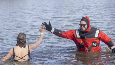 Photos: A plunge in Mendota for Special Olympics