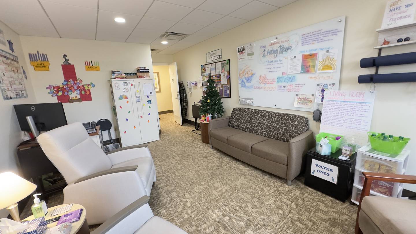 The Ben Gordon Center Living Room, 12 Health Services Drive, DeKalb, is a 24/7 resource for DeKalb County residents experiencing a mental health crisis.