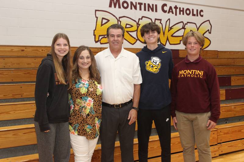 The Weiger family, represented by Fran and Karl Weiger, join Jonathan Kosinski (far right), 2021 scholarship recipient Julia Gergen of Lombard and 2020 recipient Daniel Peterson of Downers Grove.