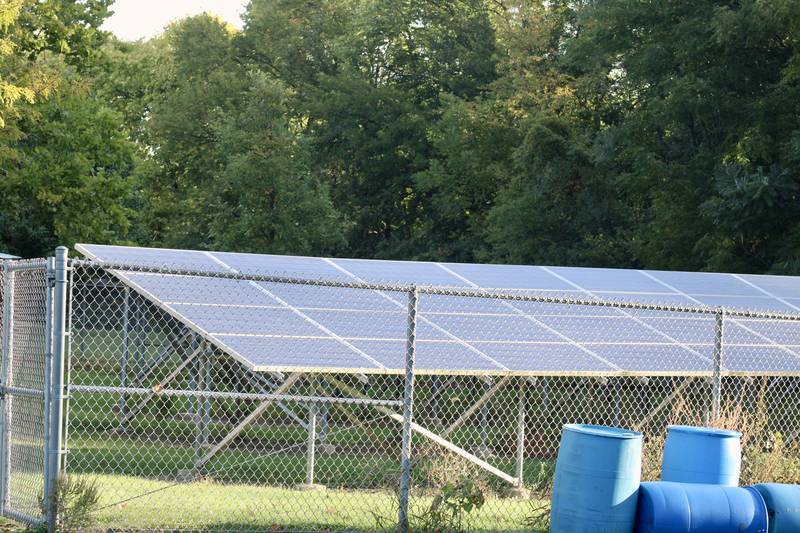 This is the existing solar array at Reagan Middle School in Dixon. An energy consortium is proposing to install solar arrays at all the schools in exchange for becoming a partner in its power purchasing agreements.