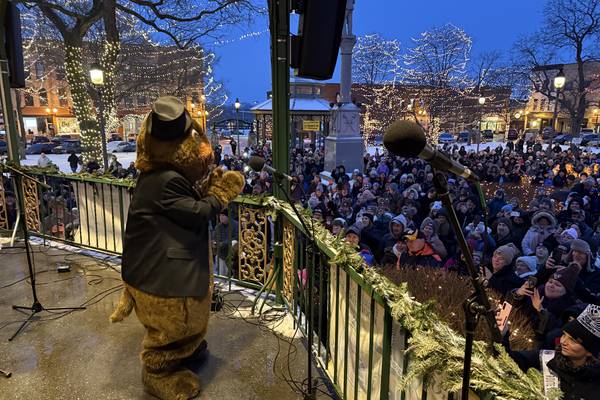 It’s Groundhog Day on Woodstock Square. Did Willie see his shadow?