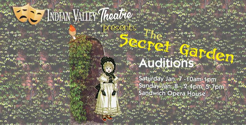 Flyer of the upcoming Indian Valley Theatre musical performances of "The Secret Garden"