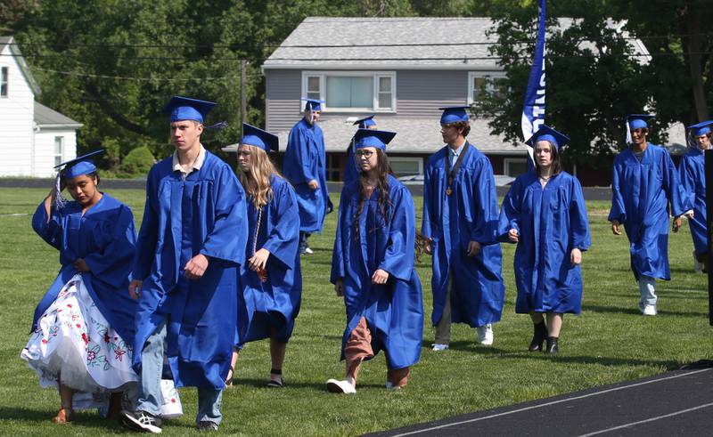 Princeton graduates enter Bryant Field for the Class of 2023 commencement ceremony on Saturday, May 20, 2023 in Princeton.