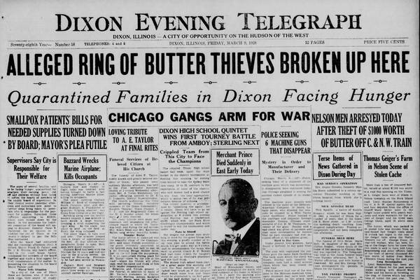 March 9 historical covers: Alleged Ring of Butter Thieves Broken Up Here