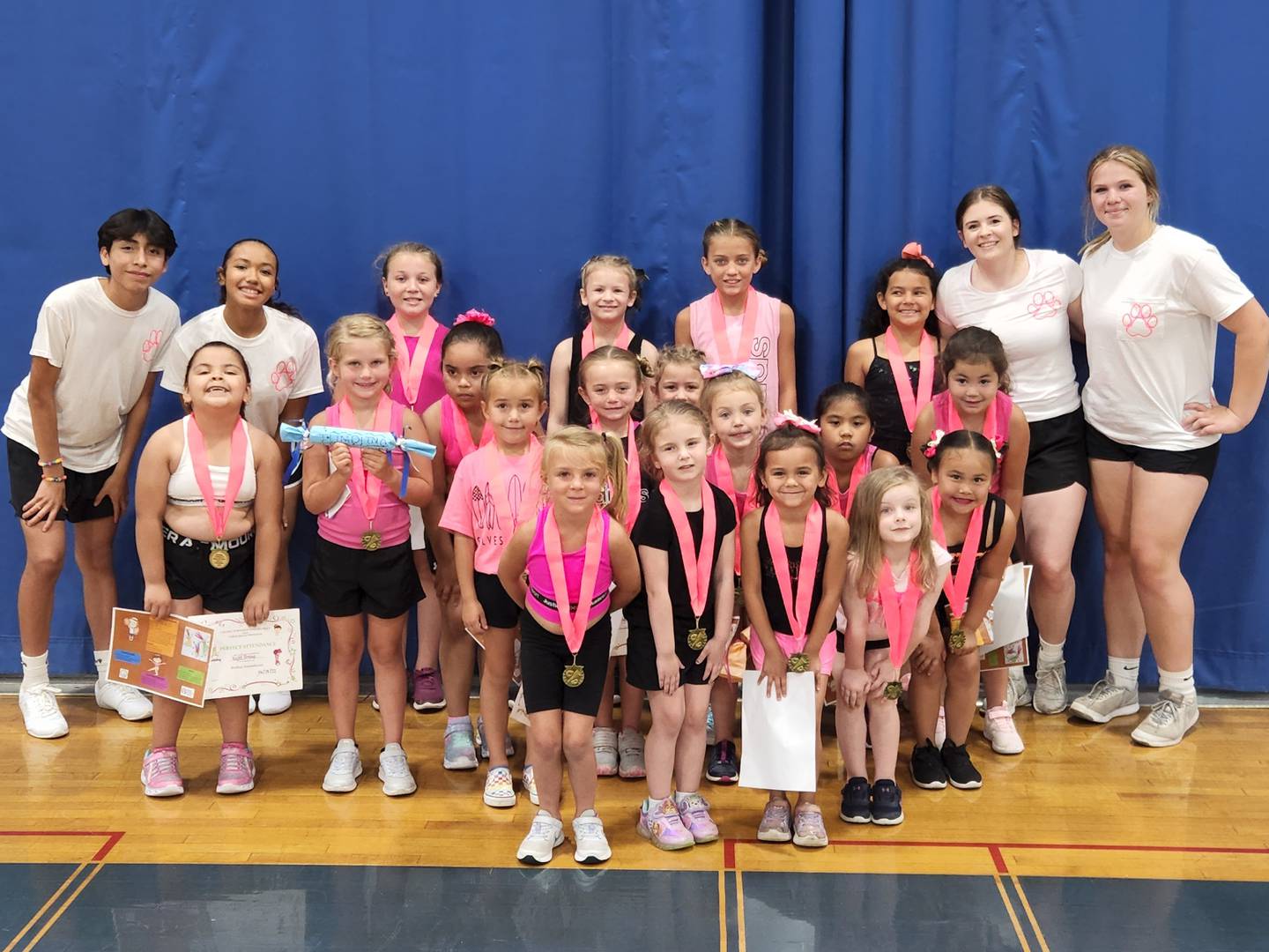 Participants of the Coloma Township Park District 2022 Summer Skills Program Showcase held on Thursday, June 30 at  Coloma Township Park District, 510 E. 11th St., Rock Falls. The participants showcased cheerleading, dance, and stunting/tumbling. The participants included Makenna Bartlow, Sunshine Briggs, Kylee Fresco, Mackenzie Walls, Gabby Scroggins, Gracie Meinsma, Hazel Perales, Evelynn Meier, Ellayna Dibay, Lilyana I’lga, Quinn Morel, Lyberti Feldthouse, Paizley Feldthouse, Remi Brushaber, Montserrat Montoya, Erin Masangkay, Avery Boostrom, Brynlee Nelson, Presley Nelson, teaching assistants Angel Henry and Hailey Voss and their teacher Alex Nelson.