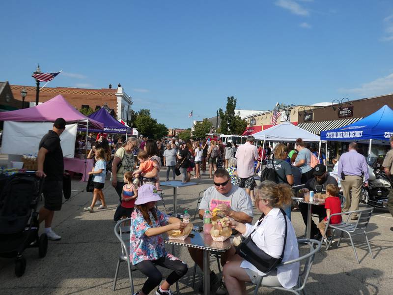 Crystal Lake's National Night Out event on Thursday, August 4, 2022, included food trucks, live music, first responder vehicles, and a dunk tank. The event is a great way to foster positive public outreach, said Illinois State Police Sgt. Aldo Schumann.