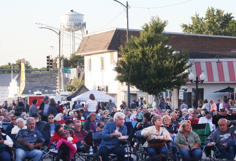 A large crowd attends the Dillon Carmichael Down on Main Street Summer Concert on Friday, Aug. 9, 2024 in Princeton.