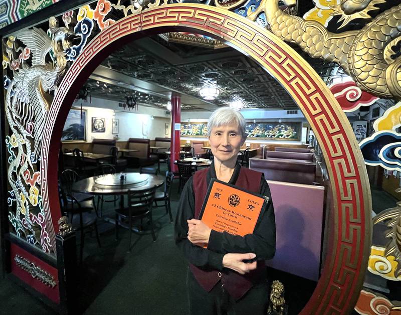 Marilyn Yin, co-owner of Yen Ching, Thursday Jan. 22, 2026, in the restaurant in DeKalb. The popular eatery will be closing by the end of the year after over 40 years in business.