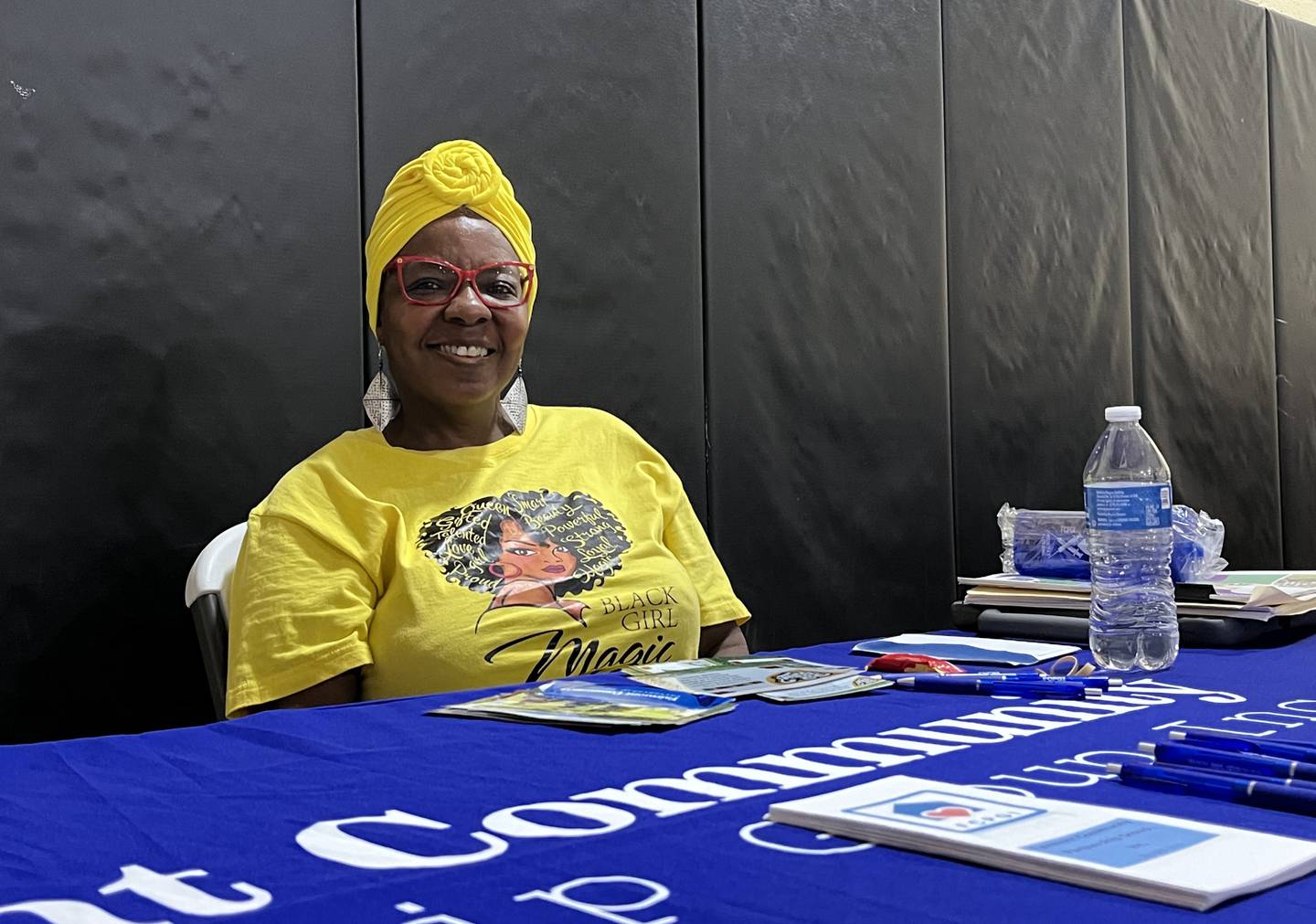 DeLinda Herod, executive director of Fairmont Community Partnership Group, at Envision Fairmont event on Saturday, June 22, in Fairmont, an unincorporated community in Lockport Township.