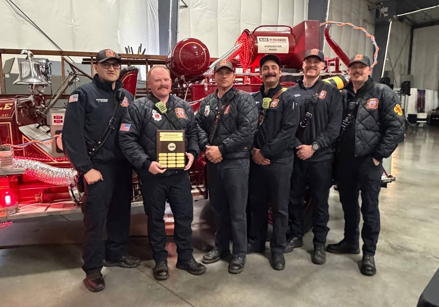 Rochelle Fire Department Lt. Tyler Carls and RFD's gold shift.