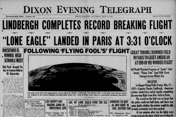Historical covers for May 21: Lindbergh completes record-breaking flight
