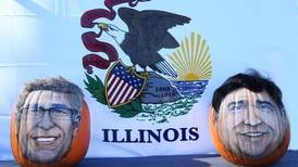 Photos: La Salle artist creates Illinois gubernatorial candidates on pumpkins