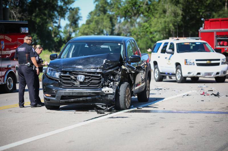 Two people suffer injures in a two-vehicle car crash along Route 176 Monday morning near Marengo, according to the Marengo Fire & Rescue Districts.