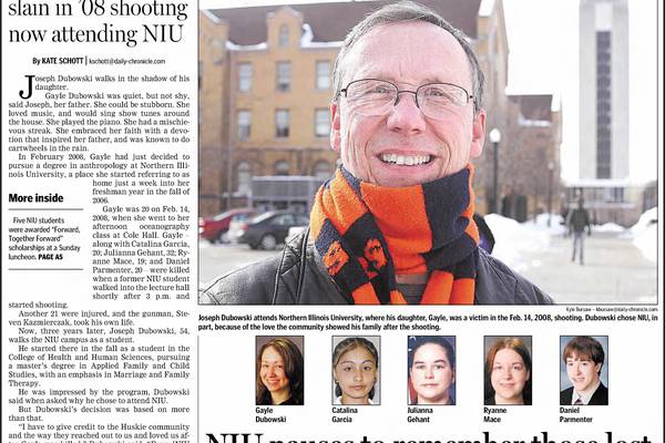 Historical covers for February 14: Remembering the 2008 shooting at NIU’s Cole Hall