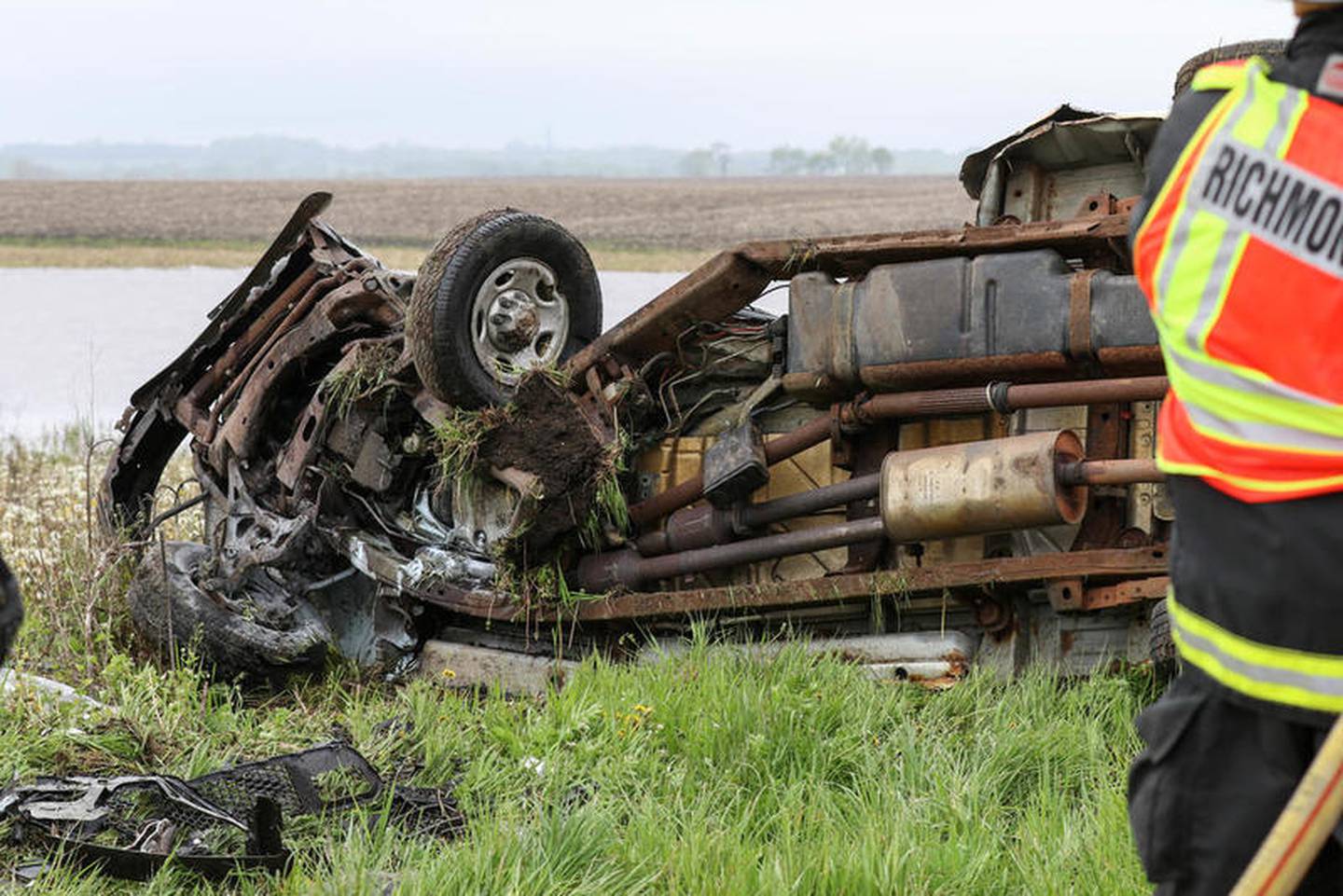 The McHenry County Sheriff's Office responded to a fatal crash near Hebron on Monday, May 18, 2020. William P. Bishop was charged with murder in connection with the crash.