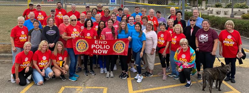 More than 50 people participated in the End Polio Now awareness walk in October at Centennial Park in Rock Falls. The group released its fundraising total, saying $14,637.05 was contributed, including a grant from the Gates Foundation.