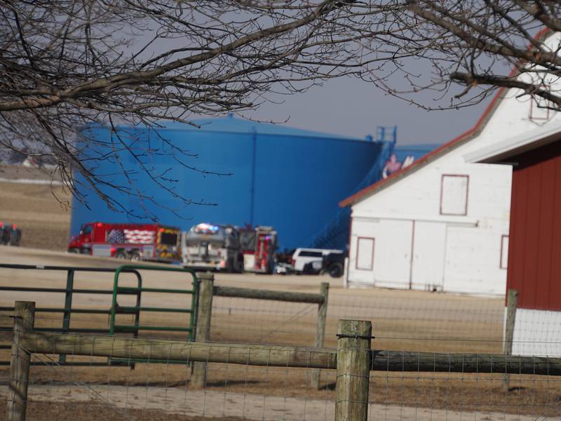11 area fire departments respond to agricultural facility fire north of Rochelle