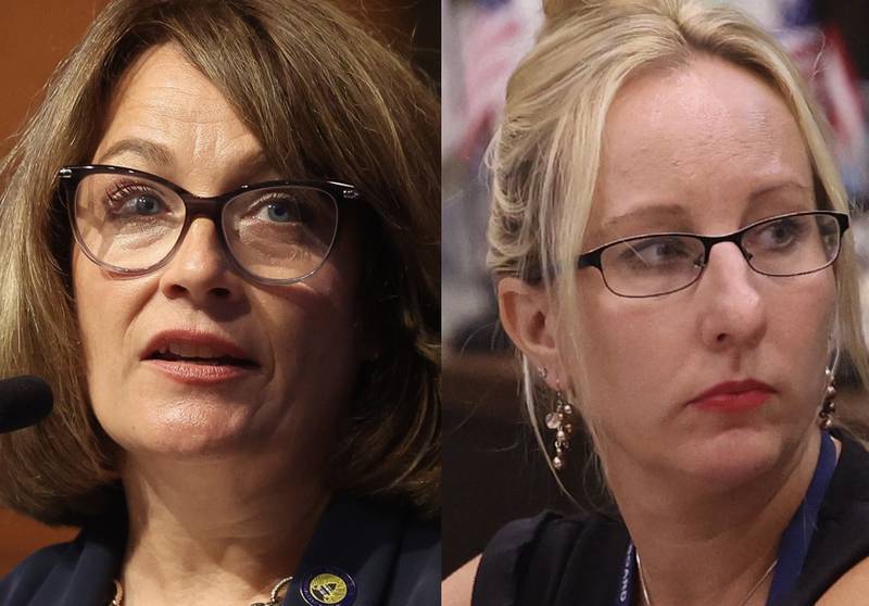 Illinois Sen. Meg Loughran Cappel, of the 49th District, and Will County Board Member Katie Deane-Schlottman.