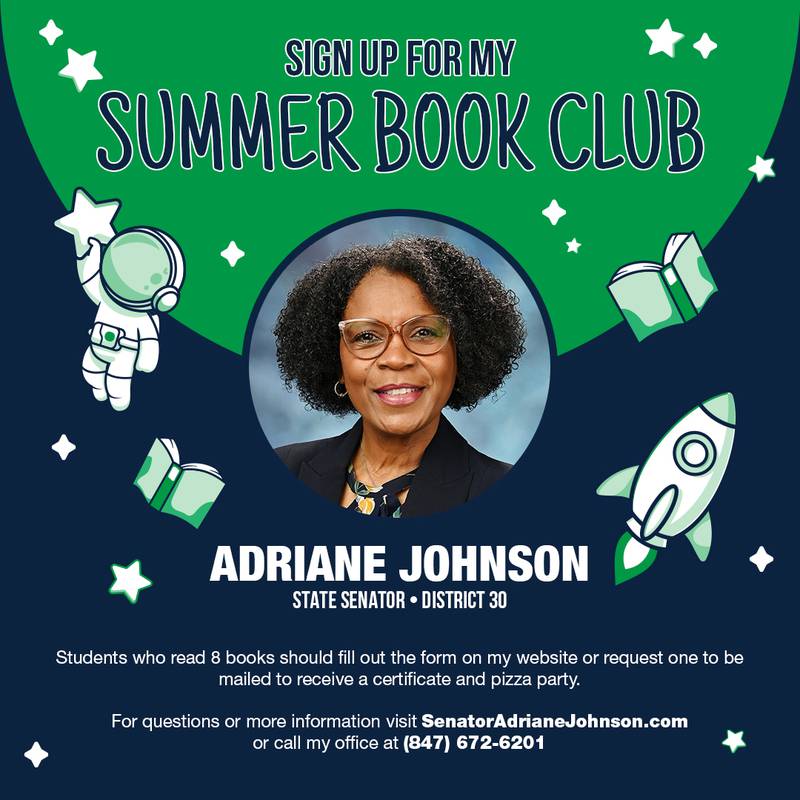 To emphasize the importance of learning throughout the summer, state Sen. Adriane Johnson is hosting a Summer Book Club to encourage students to read and continue their studies during the summer vacation.