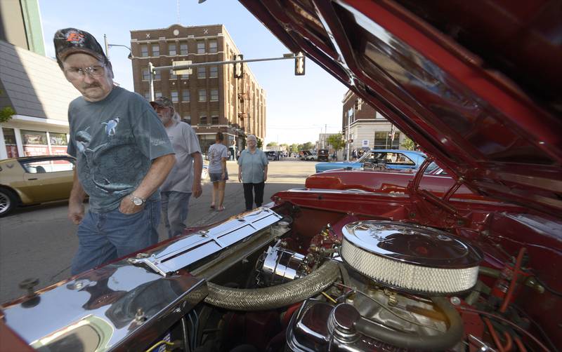 The engines of many of the classic cars drew as much interest as the exteriors during the annual Cruise Night Saturday in Streator.