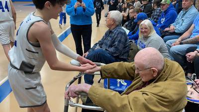 Former coach at St. Jude Joliet honored at final home basketball game