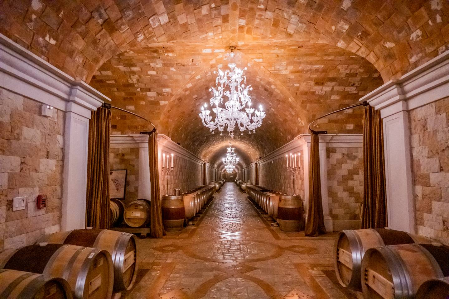 The three family wineries are named Historic Del Dotto, Del Dotto Estate and Piazza Del Dotto. Pictured is an Estate cave.
