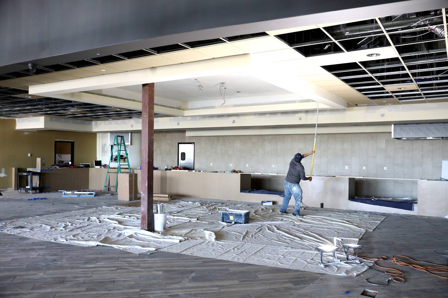 The lobby area of the new Emagine Batavia movie theatre, which will open to the public on June 1, 2023.